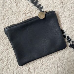 Clare V black coin purse